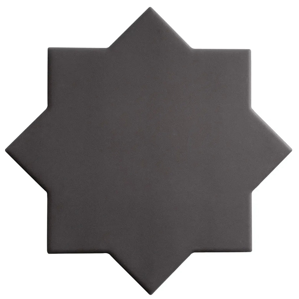 Carmel Matte Black Porcelain Star Tile | Tile Club
