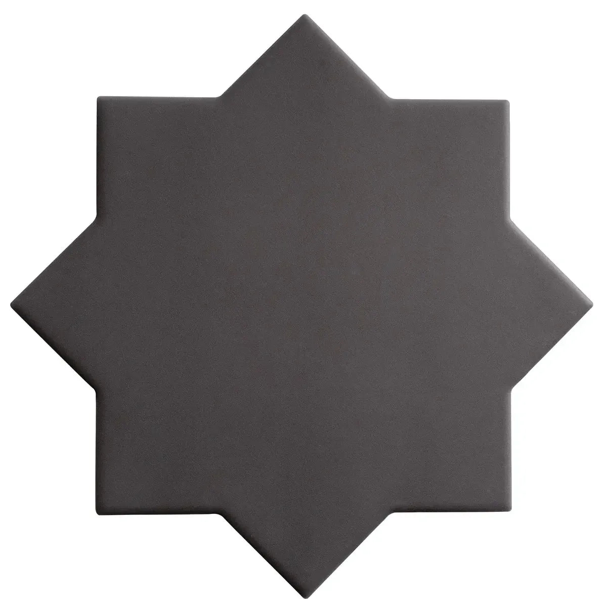 Carmel Matte Black Porcelain Star Tile Sample Piece | Tile Club