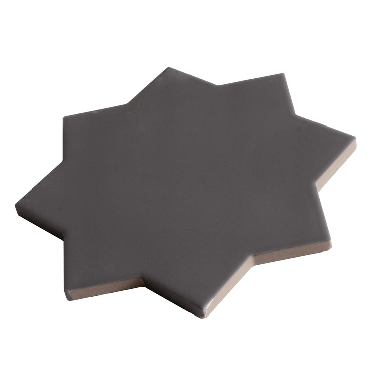 Carmel Matte Black Porcelain Star Tile | Tile Club