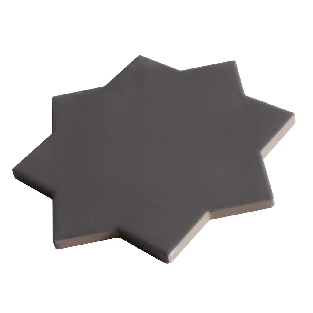 Carmel Matte Black Porcelain Star Tile | Tile Club