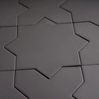 Carmel Matte Black Porcelain Star Tile
