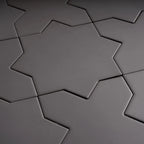 Carmel Matte Black Porcelain Star Tile