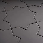 Carmel Matte Black Porcelain Star Tile | Tile Club
