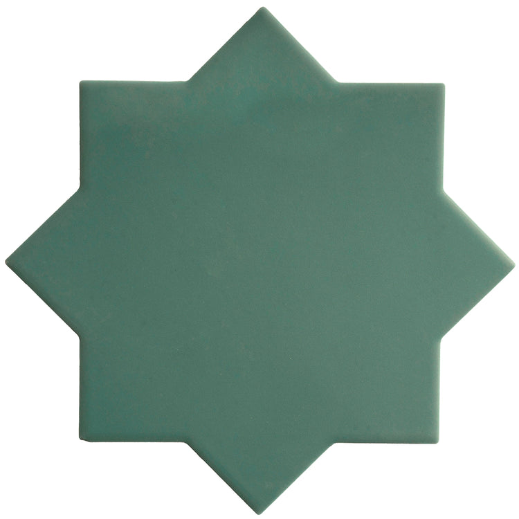 Carmel Sage Green Porcelain Star Tile | Tile Club