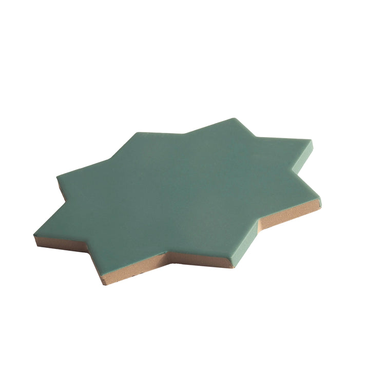 Carmel Sage Green Porcelain Star Tile | Tile Club