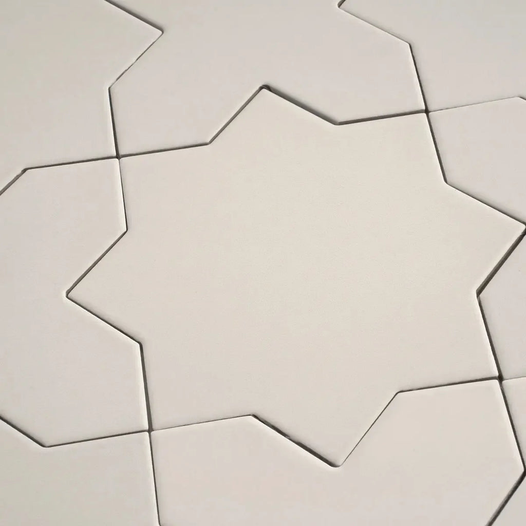Carmel Light Gray Porcelain Star Tile | Tile Club