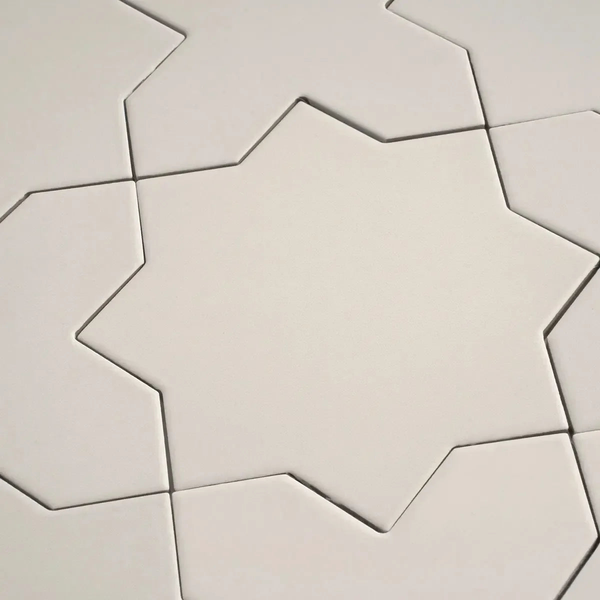 Carmel Light Gray Porcelain Star Tile | Tile Club