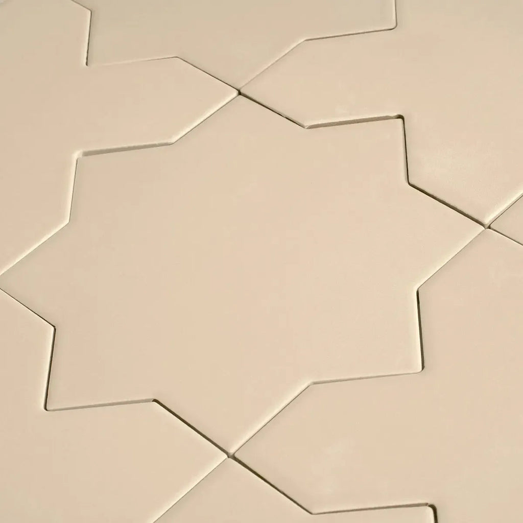 Carmel Warm Taupe Porcelain Star Tile | Tile Club