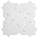 Carmel Matte White Porcelain Star Tile