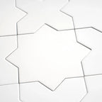 Carmel Matte White Porcelain Star Tile | Tile Club
