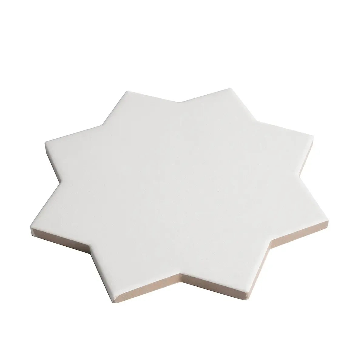 Carmel Matte White Porcelain Star Tile | Tile Club