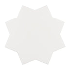 Carmel Matte White Porcelain Star Tile Sample Piece | Tile Club