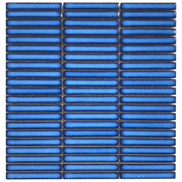 Lattice Electric Blue Stacked Brick Sample