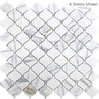 Calacatta Gold Arabesque Marble Mosaic Tile