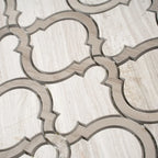Arabesque Tile Wooden Beige & Athens Grey Mosaic Tile