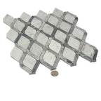 Diamonds Carrara White & Bardiglio Mosaic Tile | Tile Club