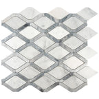 Diamonds Carrara White & Bardiglio Mosaic Tile | Tile Club