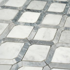 Diamonds Carrara White & Bardiglio Mosaic Tile | Tile Club