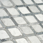Diamonds Carrara White & Bardiglio Mosaic Tile | Tile Club
