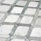 Diamonds Carrara White & Bardiglio Mosaic Tile | Tile Club