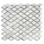 Diamonds Carrara White & Bardiglio Mosaic Tile | Tile Club