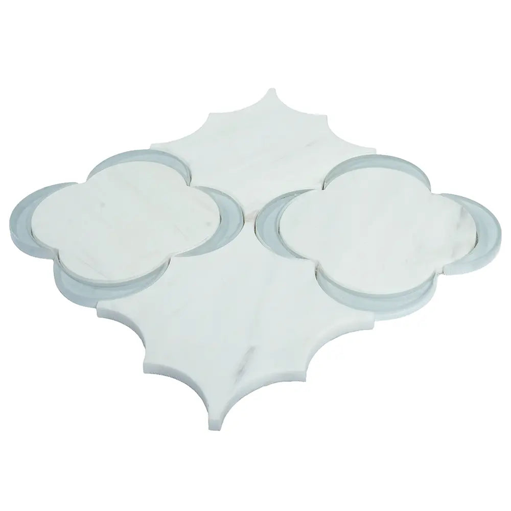 Camelia Dolomiti Bianco & Glass Mosaic Tile | Tile Club