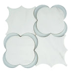 Camelia Dolomiti Bianco & Glass Mosaic Tile | Tile Club