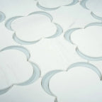 Camelia Dolomiti Bianco & Glass Mosaic Tile | Tile Club