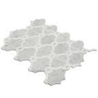 Carrara & Thassos White Chains Marble Mosaic Tile | Tile Club