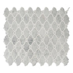 Carrara & Thassos White Chains Marble Mosaic Tile | Tile Club