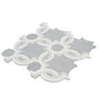 Weaving Flower Carrara & Thassos Marble Mosaic Tile | Tile Club