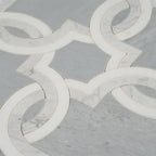 Weaving Flower Carrara & Thassos Marble Mosaic Tile | Tile Club