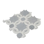 Weaving Flower Carrara & Thassos Marble Mosaic Tile | Tile Club