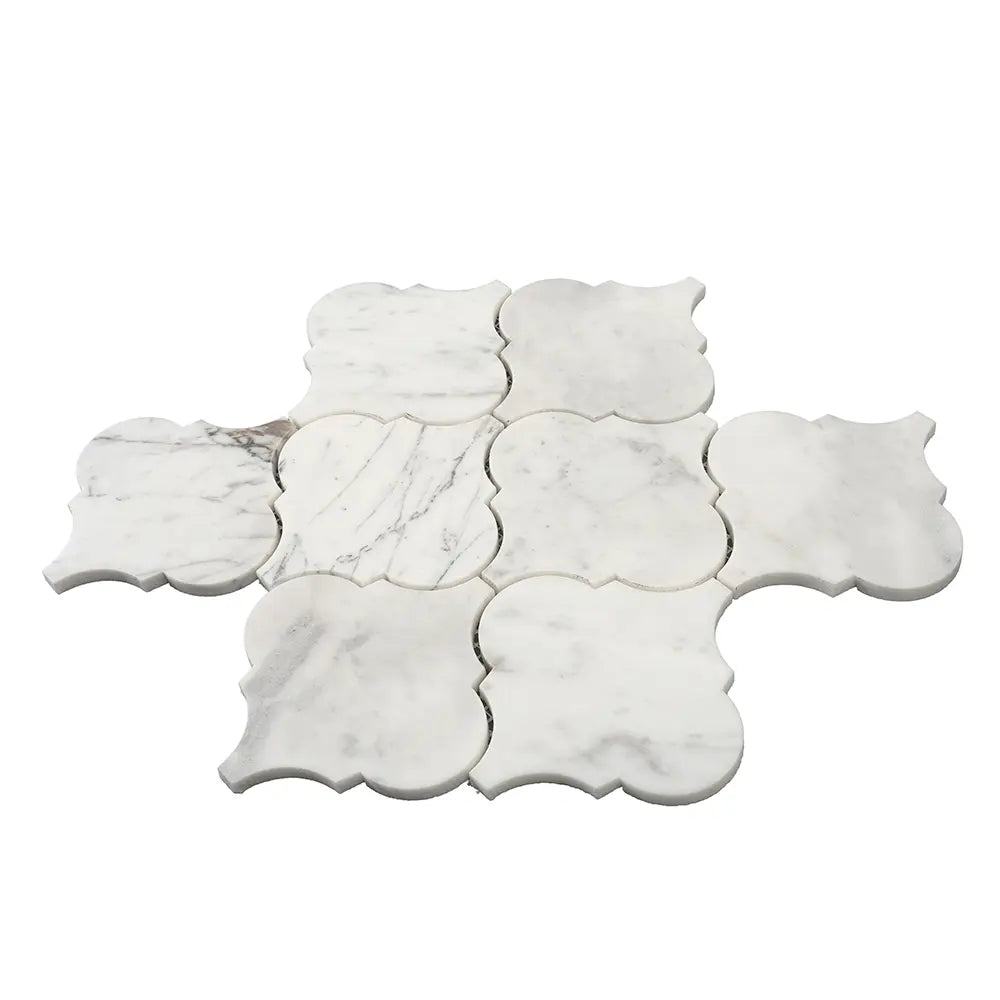 Calacatta Lantern Marble Mosaic Tile | Tile Club