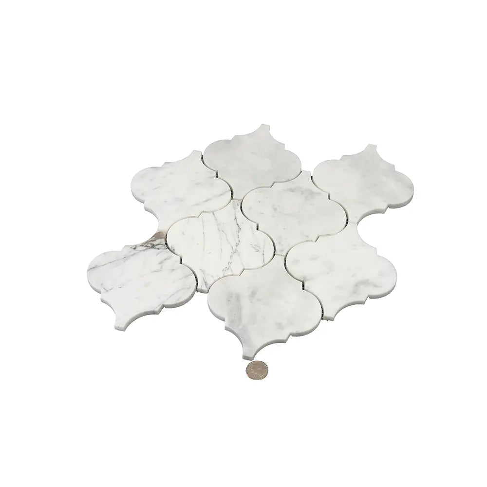 Calacatta Lantern Marble Mosaic Tile | Tile Club