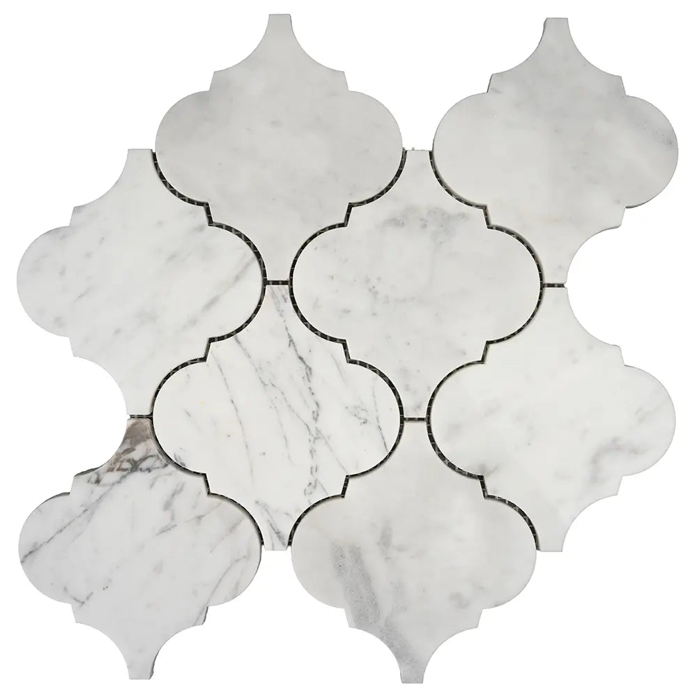 Calacatta Lantern Marble Mosaic Tile | Tile Club
