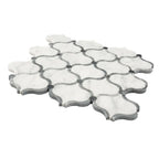 Carrara Arabesque Tile With Bardiglio Dots | Tile Club