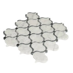 Carrara Arabesque Tile With Bardiglio Dots | Tile Club