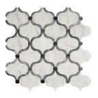 Carrara Arabesque Tile With Bardiglio Dots | Tile Club