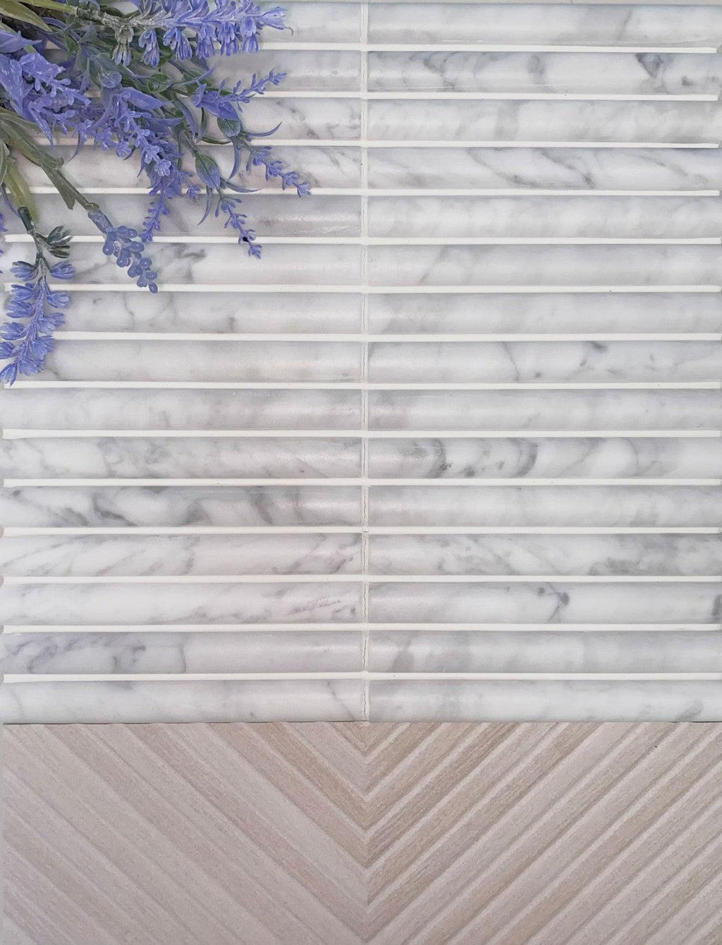 True Carrara Concave Fluted | Tile Club