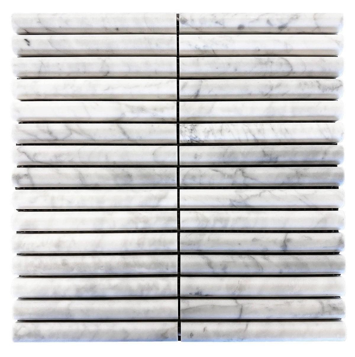 True Carrara Arc Fluted Sample