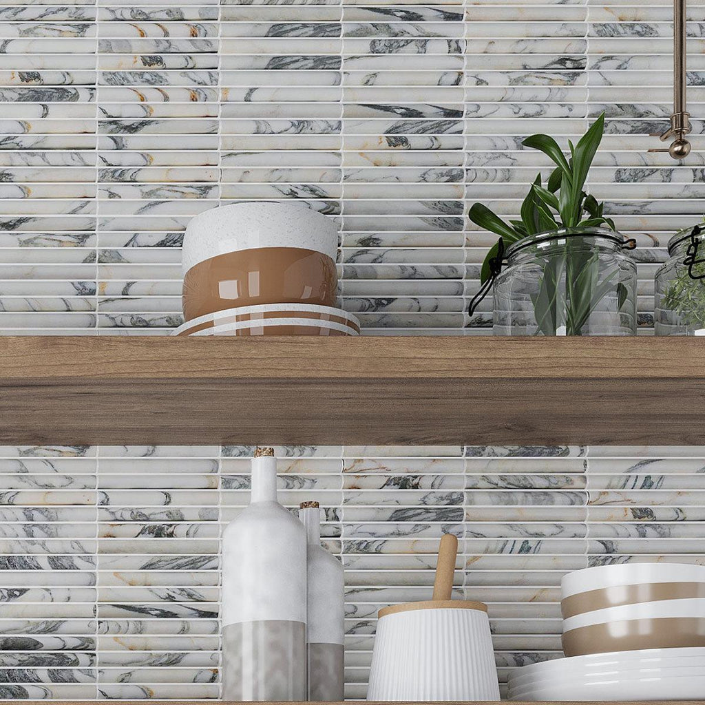 True Arabescato Arc Fluted | Tile Club