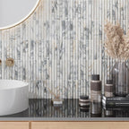 True Arabescato Arc Fluted | Tile Club
