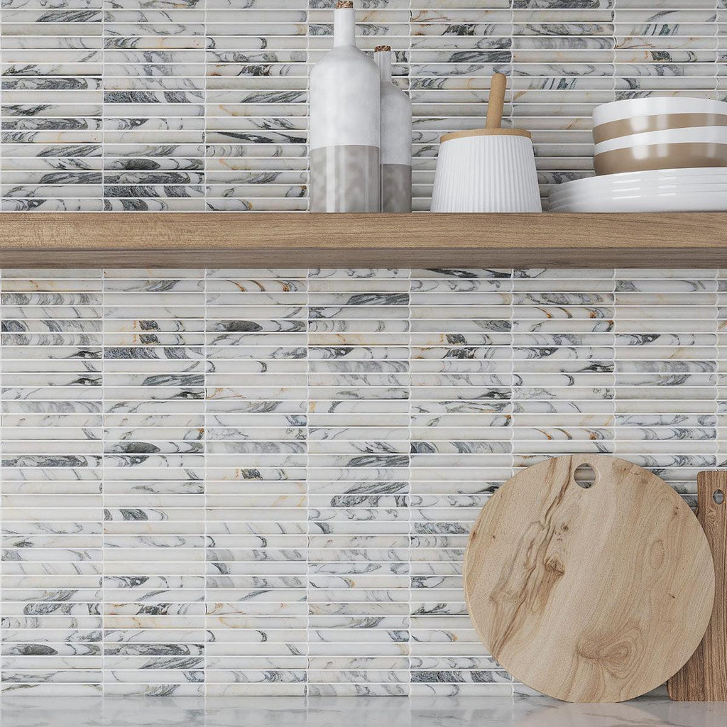 True Arabescato Arc Fluted | Tile Club