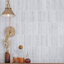 True Carrara Arc Fluted Marble Tile