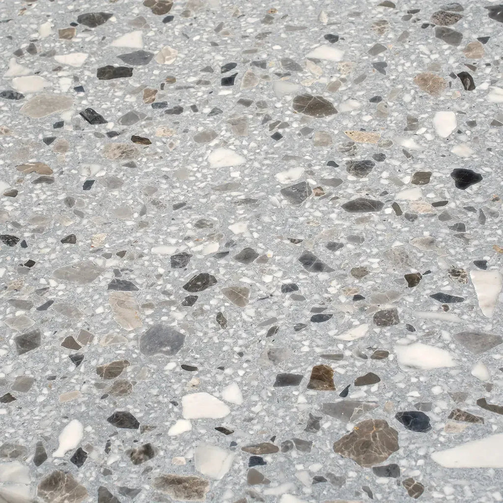 Gray and White Real Terrazzo Tile 24" x 24" | Tile Club