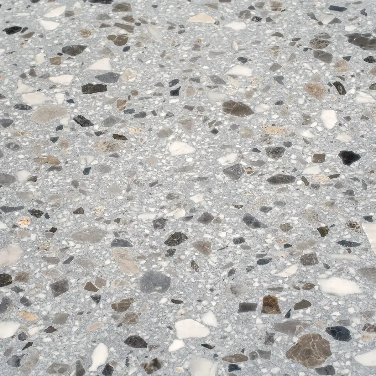 Gray and White Real Terrazzo Tile 24" x 24" | Tile Club