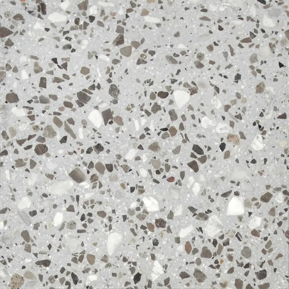 Gray and White Real Terrazzo Tile 24" x 24" | Tile Club