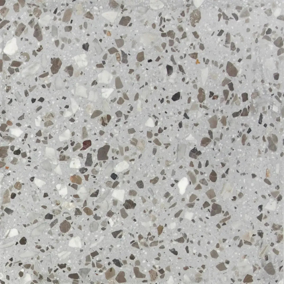 Gray and White Terrazzo Concrete Tile Sample