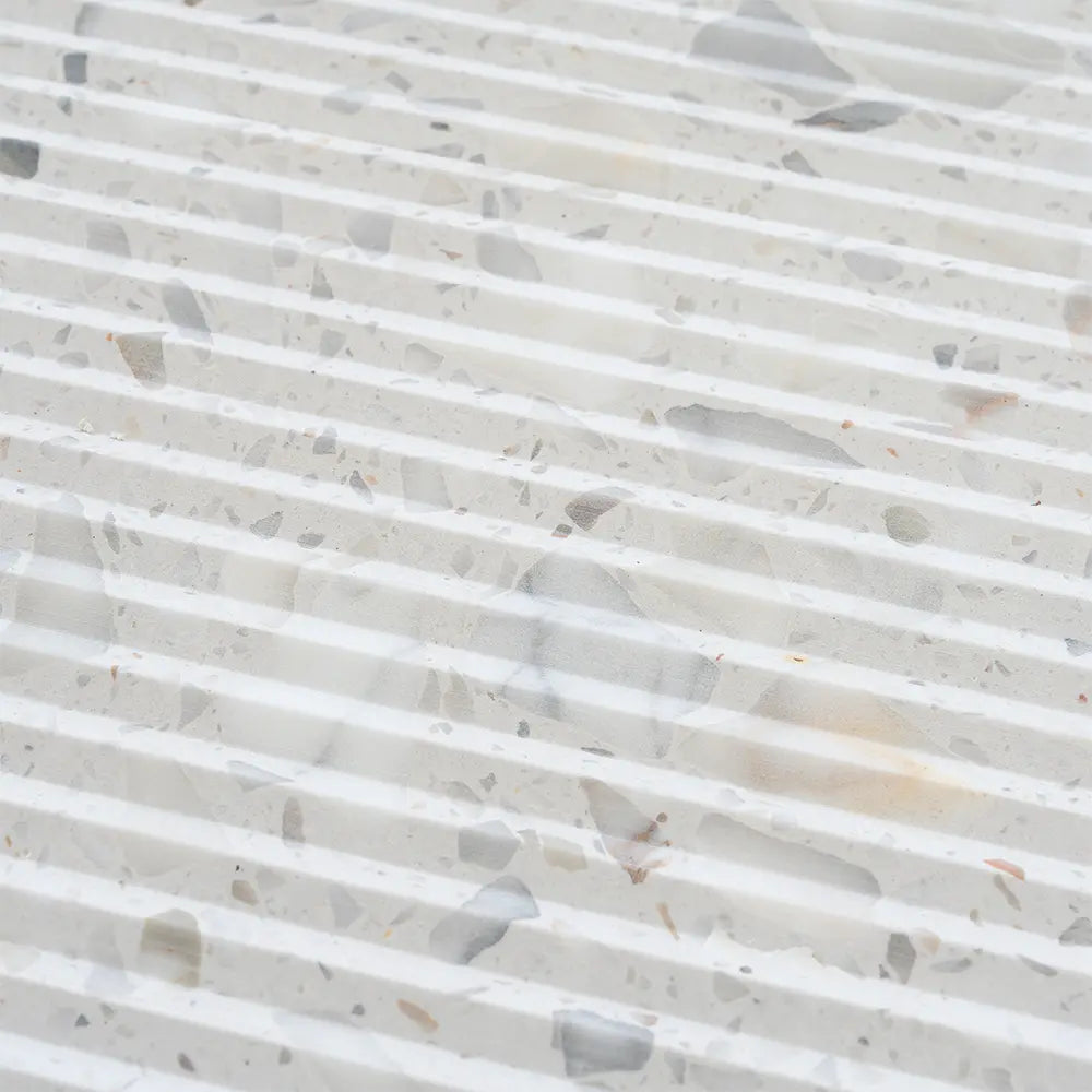 Coastal Sky Ridged Terrazzo Tile 12" x 24" | Tile Club